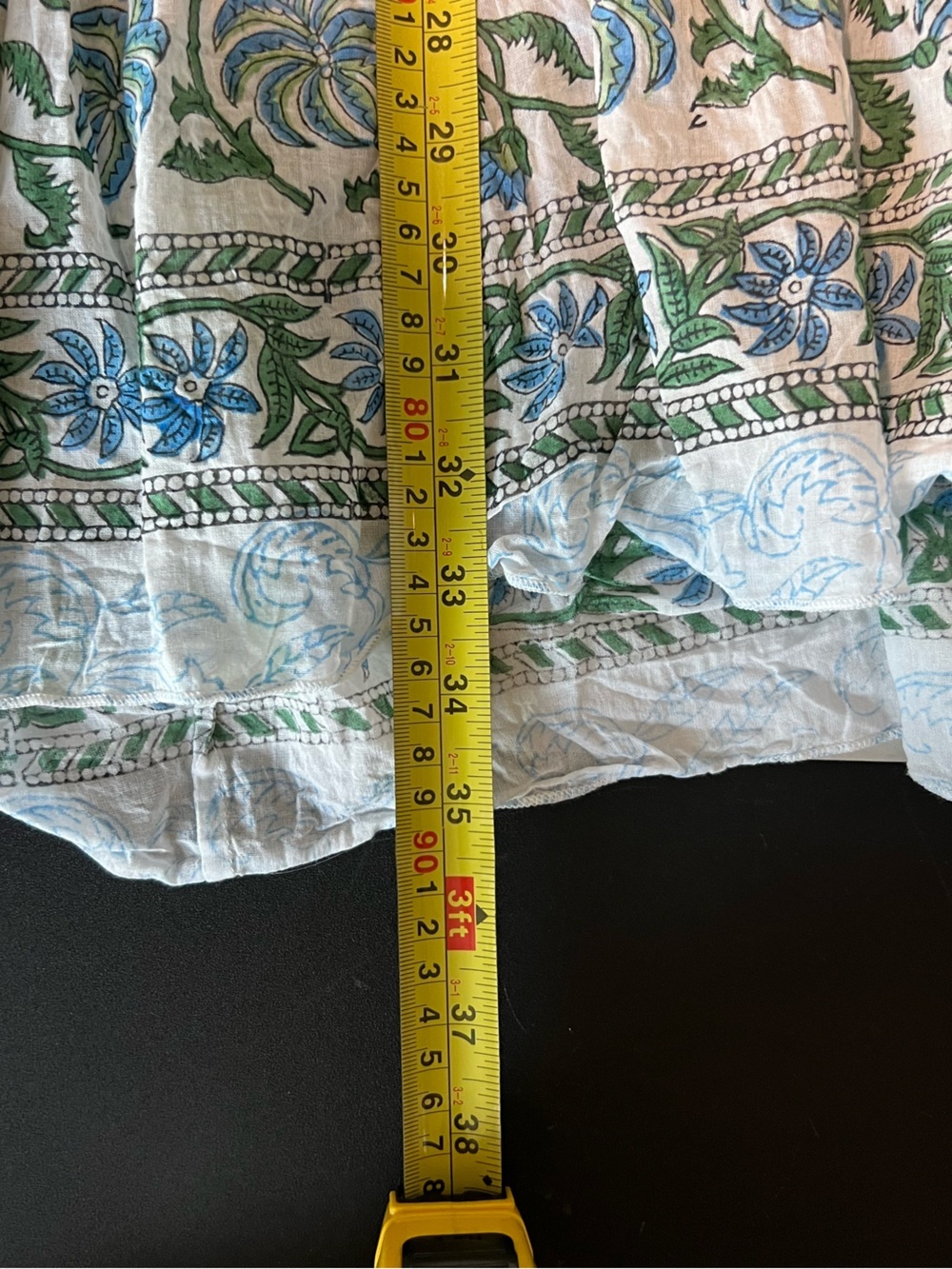 Tuckernuck Juliet Dunn Floral Boho Tunic Dress with Blue & Green Print Lined - Picture 9 of 12